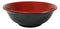 Set Of 6 Red And Black Round Medium Pasta Soup Salad Rice Melamine Bowls 9"D