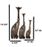 Balikraft Balinese Wood Handicrafts Large Safari Giraffe Family Figurine Set