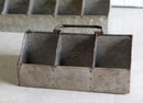 Farmhouse Galvanized Metal Rustic 6 Slots Wine Bottle Holder Basket With Handle