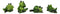 Set of 4 Whimsical Green Pond Frogs in Multiple Poses Decorative Figurines