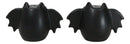 Black Bat Wings Silhouette Abstract Ghost Bats Ceramic Salt And Pepper Shakers