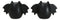 Black Bat Wings Silhouette Abstract Ghost Bats Ceramic Salt And Pepper Shakers