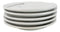 Set Of 6 Yukino Hana Snowflakes Round Appetizer Dessert Salad Ceramic Plates 6"D