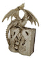 Skeleton Bone Dragon On Spell Book Of The Dead Skull Mummy LED Light Figurine