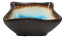 Set Of 6 Blue Sky Aozora Kannyu Ceramic Wavy Square Shaped Sauce Dishes 2.75"