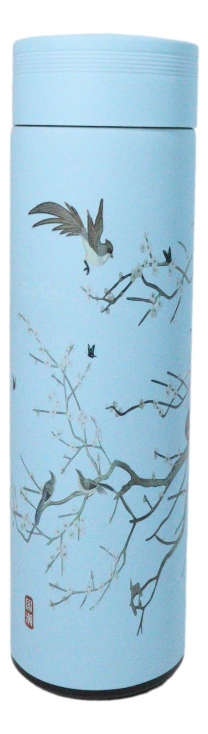 Ume Blossom 17oz Vacuum Insulated Stainless Steel Thermos Bottle W/ Tea Infuser