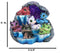 Whimsical Baby Dragons Mini Figurines With LED Faux Geode Crystal Display Set