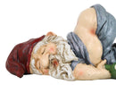 Mr Gnome Knocked Out Drunk With Half Moon Bare Buttocks Holding Booze Figurine