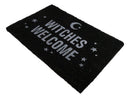 Witches Welcome Crescent Moon And Stars Coir Coconut Fiber Floor Mat Doormat