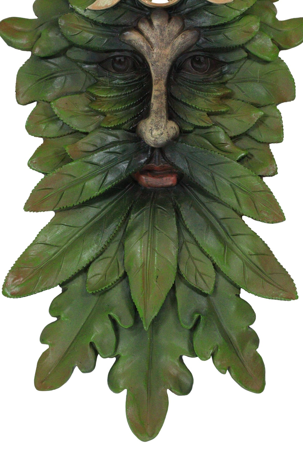 Nature Spirit God Celtic Greenman Wicca Triple Moon Tree Ent Wall Decor Plaque - Ebros Gift