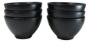 Pack Of 6 Black Silk Melamine Rice Soup Salad Appetizer Dessert Bowls 12oz