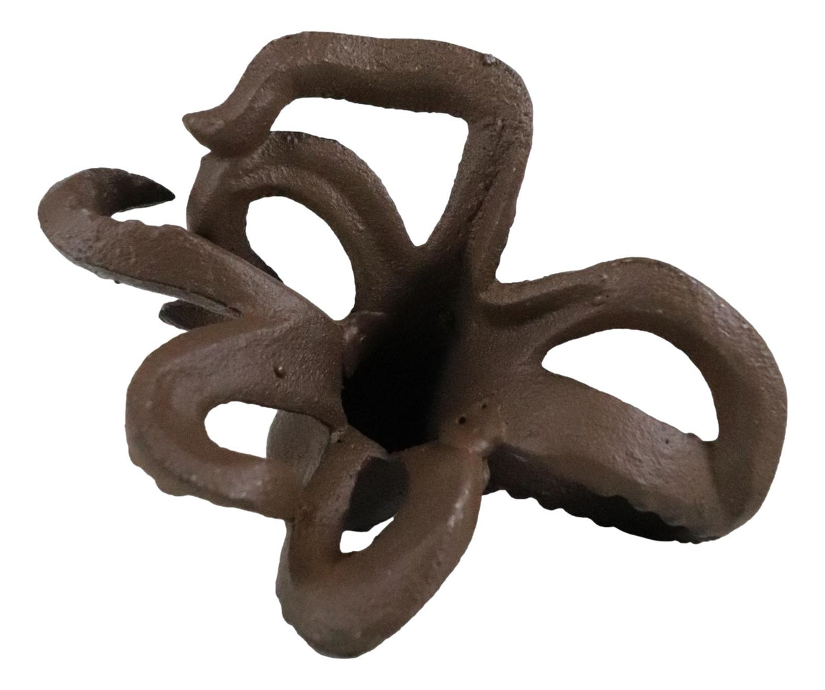 Cast Iron Nautical Sea Octopus Kraken Decorative Paperweight Figurine 5.25"L - Ebros Gift