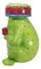 Whimsical Party Happy Birthday Green Frog Ceramic Tea Light Votive Candle Holder