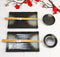 Hakumu Grey Porcelain Sushi Plates Sauce Dishes Chopsticks Dinnerware Set For 2