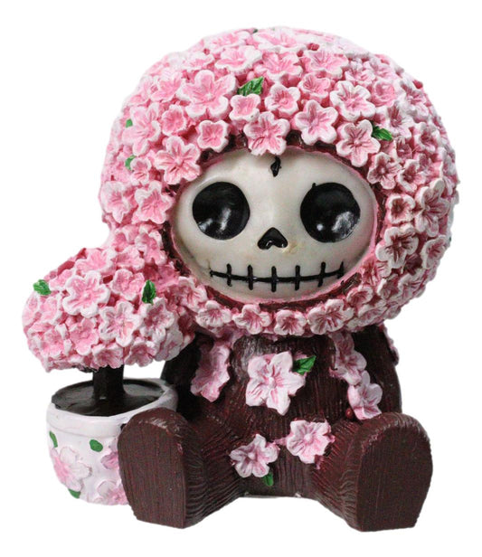 Furry Bones Japanese Sakura Pink Cherry Blossoms Skeleton Figurine Furrybones