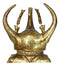 Medium Gold Resin 3 Horned Rhinoceros Beetle Wall Decor Or Tabletop Figurine