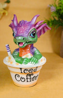 Ruth Thompson Artisan Iced Coffee With Sarah Wyrmling Dragon In Cup Figurine
