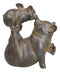 Rustic Hog Heavens Angel Wings Mother Pig Snout Kissing Baby Piglet Figurine