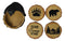 Western Rustic Forest Black Bear Hugging Tree Ring Coasters And Holder Set