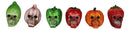 Garlic Bell Pepper Tomato Strawberry Pumpkin Bitter Melon Mini Skulls Set of 6