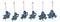 Set Of 6 Blue Giant Sea Octopus Ocean Marine Wall Hanging Decor Tree Ornaments