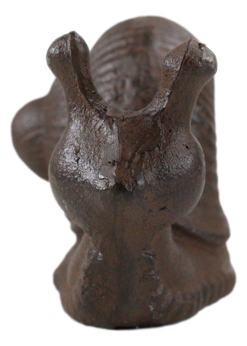 Whimsical Rustic Western Farmhouse Cast Iron Cottage Mollusca Snail Figurine