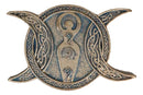Wiccan Sacred Spiral Goddess Triple Moon With Celtic Knotwork Incense Holder