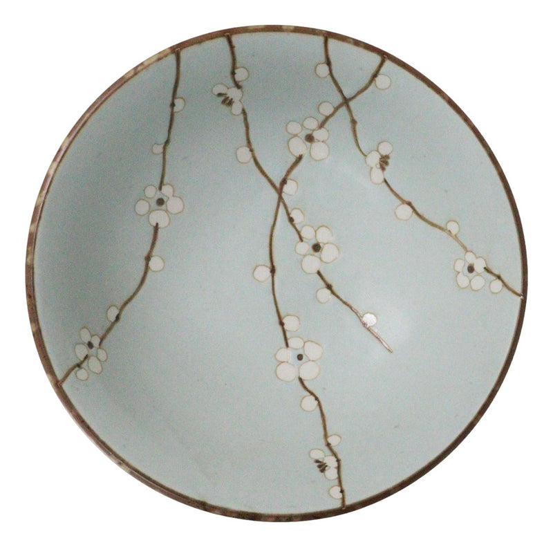 Set Of 4 Japan Made Sakura Cherry Blossoms Porcelain Ramen Soup Large Bowls 46oz