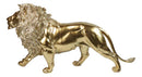 Large Gold Finish African Safari Regal Lion King of The Jungle Figurine 22.5"L