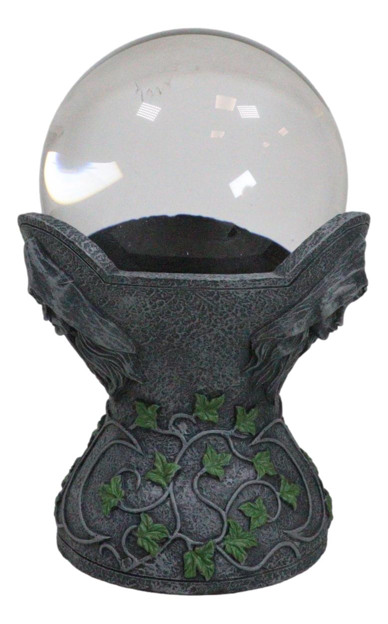 Wicca Sacred Moon Triple Goddess Mother Maiden Crone Pentagram Gazing Glass Ball
