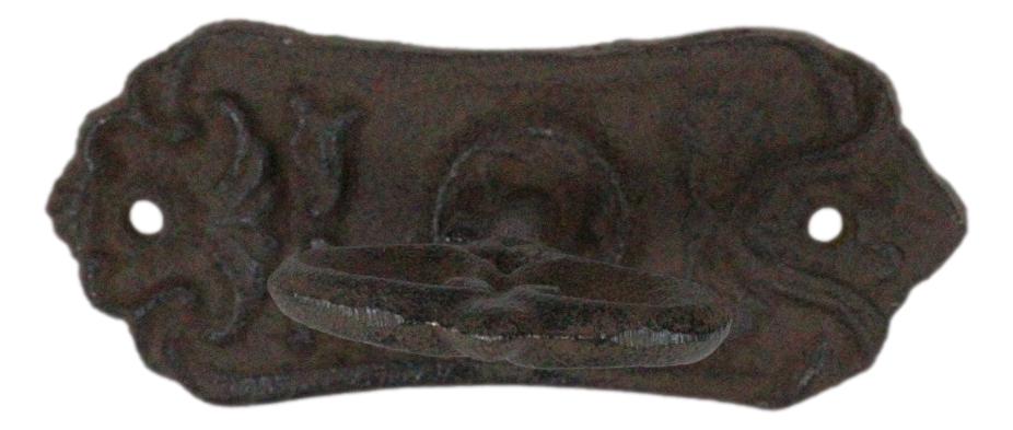 Pack Of 4 Cast Iron Rustic Distressed Fleur De Lis French Scroll Key Wall Hooks