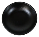 Pack Of 6 Black Silk Melamine Round Curved Appetizer Sides Banchan Plates 4.75"D