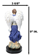 Archangel Saint Raphael Holding Staff And Fish Statue With Name Base 8"H Series