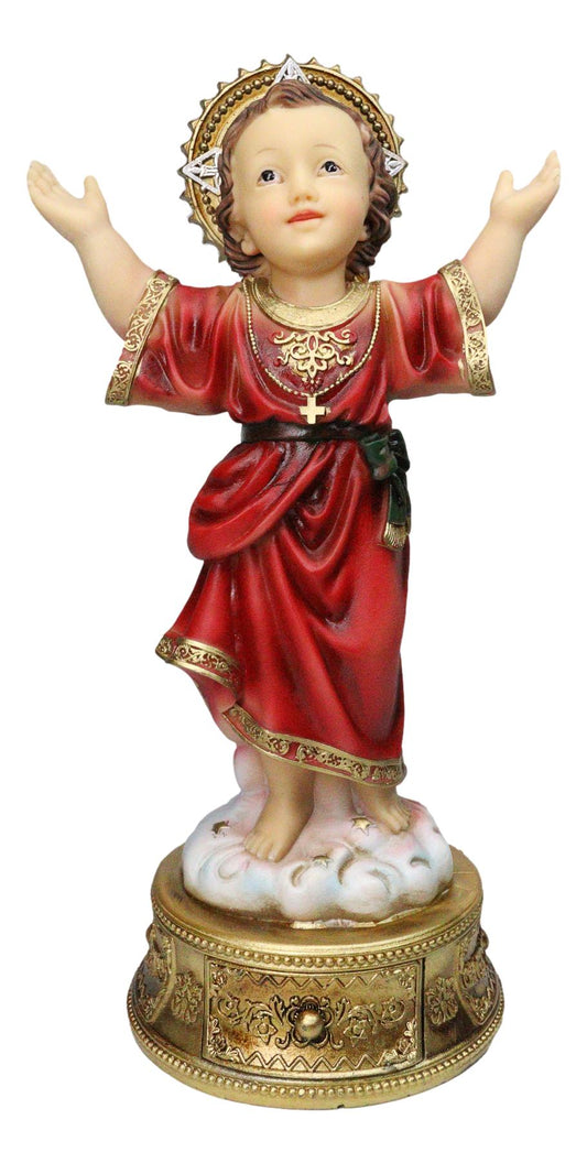 Catholic Santo Nino Divine Child Jesus Christ with Rosary Drawer Box Figurine - Ebros Gift
