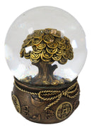 Feng Shui Golden Money Tree of Prosperity Wealth Fortune And Luck Water Globe