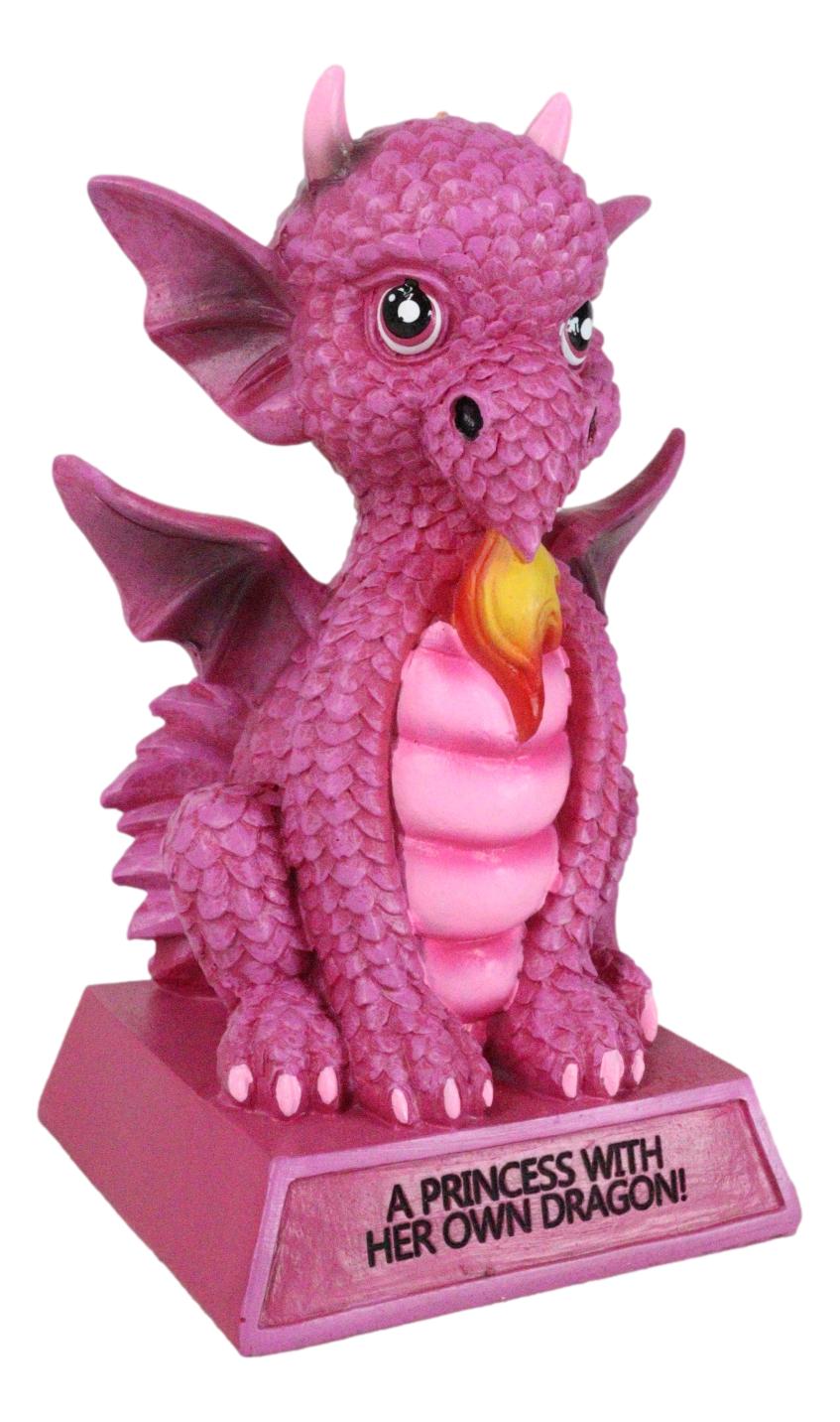 Pink Drake Koan Cartoon Chibi Dragon Figurine A Princess With Her Own Dragon