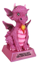 Pink Drake Koan Cartoon Chibi Dragon Figurine A Princess With Her Own Dragon