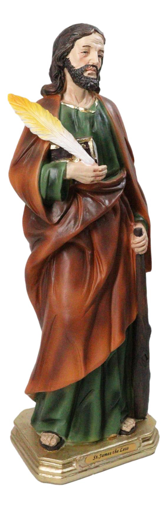 Apostle Disciple Of Jesus Saint James The Less With Walking Stick Figurine 12"H