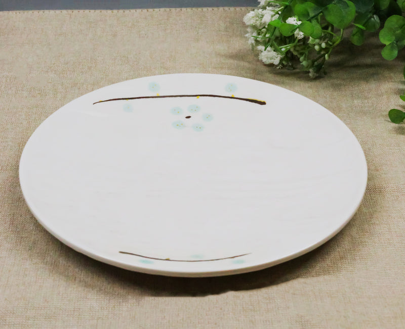 Set Of 6 Yukino Hana Snowflakes Melamine Appetizer Dessert Salad Round Plates 7"
