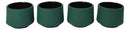 Green Modern Cylindrical Japanese Tetsubin Style Cast Iron Tea Cups Set of 4