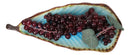 Blue Sky Aozora Kannyu Collection Ceramic Leaf Shaped Large Serving Platter 16"L