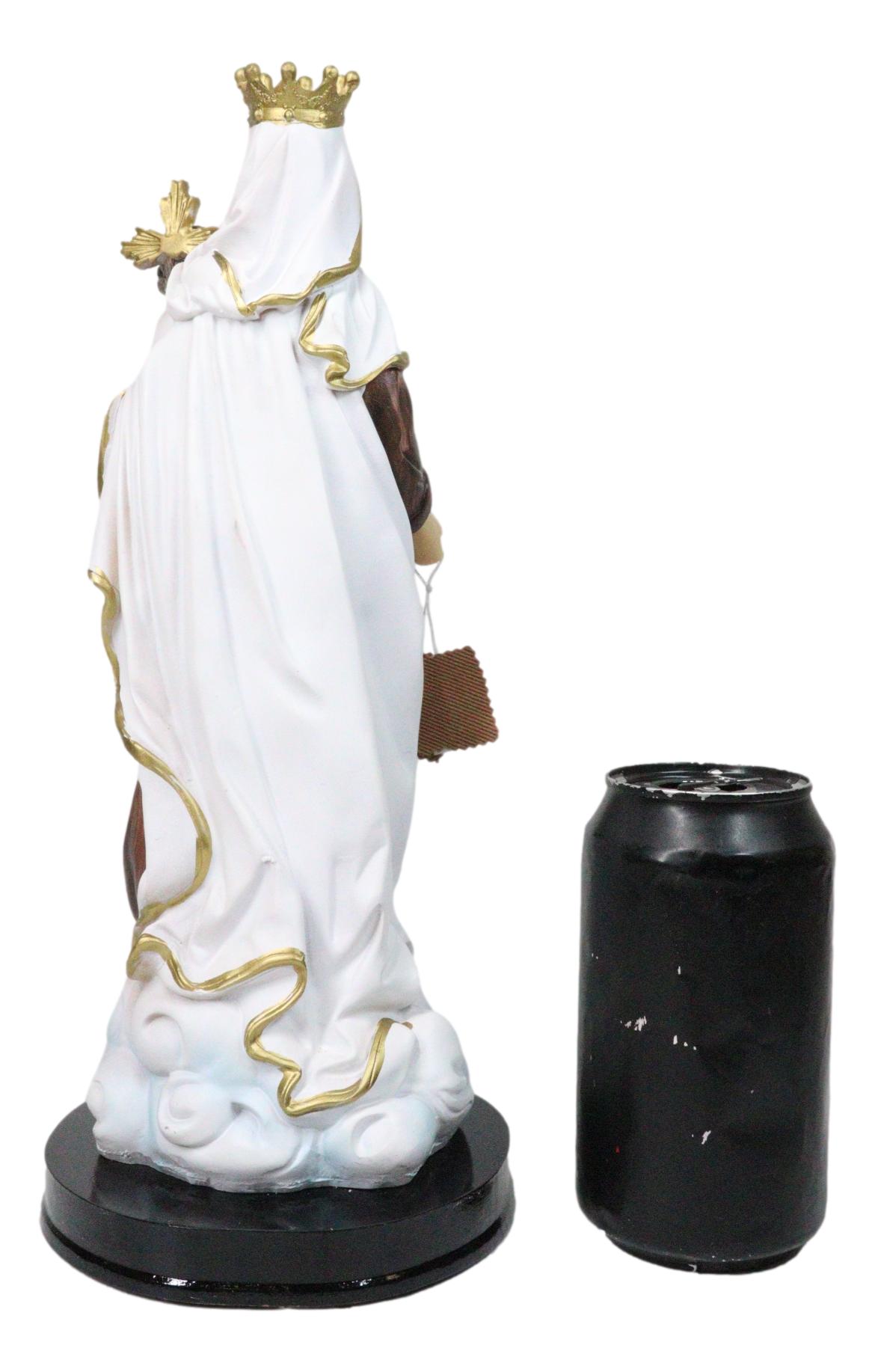 Catholic Our Lady of Mount Carmel Mary And Jesus Figurine With Name Base 12"H