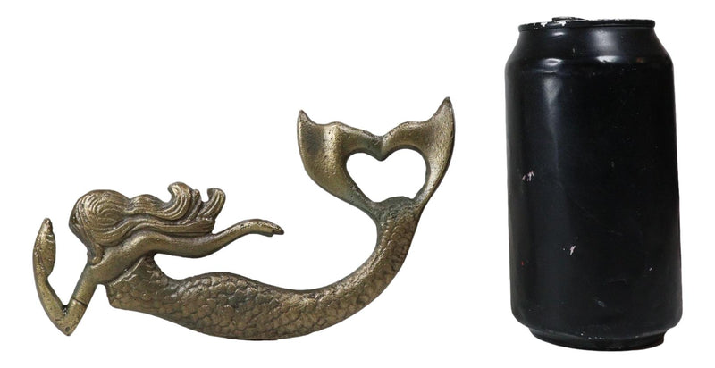 Pack Of 2 Rustic Cast Iron Metal Sea Coastal Siren Mermaid Hand Bottle Opener