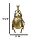 Medium Gold Resin Rhinoceros Elephant Beetle Wall Decor Or Tabletop Figurine