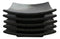 Pack Of 5 Charcoal Grey Hakumu Collection Square Appetizer Dessert Salad Plates