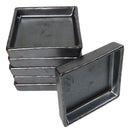 Set Of 6 Black Iron Clay Tetsu Kesho Ceramic Square Condiment Sauce Dishes 2oz
