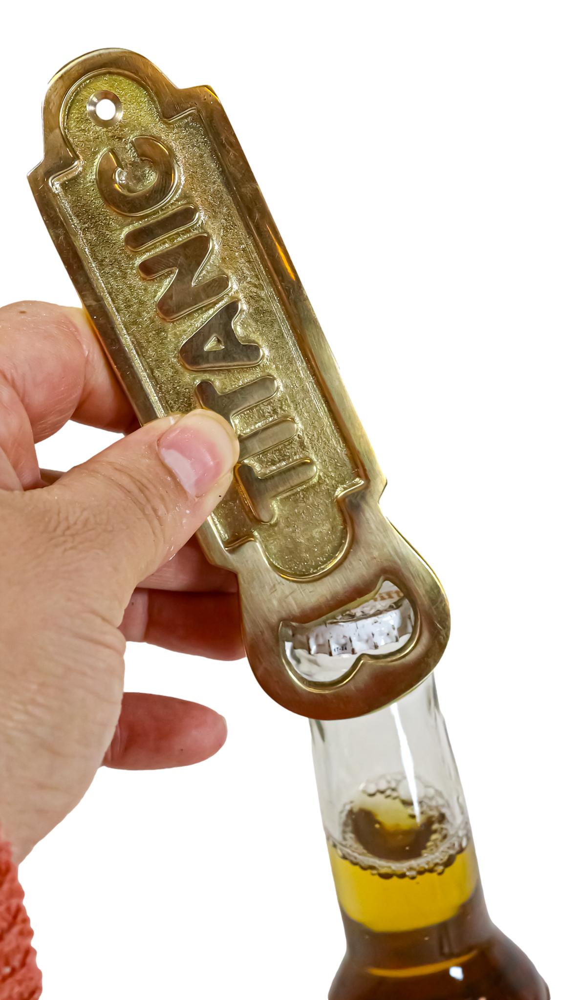 Set Of 2 Solid Brass Antiqued Nautical Marine RMS Titanic Hand Bottle Cap Opener