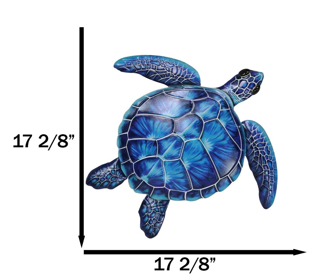 Marine Ocean Harmony Series Blue Bermuda Elegant Sea Turtle Metal Wall Decor