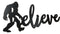 Legend Bigfoot Sasquatch Big Foot Believe Word Sign Cutout MDF Wood Wall Decor