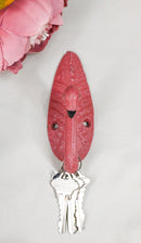 Pack Of 2 Cast Iron Tropical Bird of Paradise Pink Flamingo Wall Hook Plaque